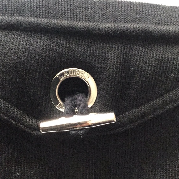 Lauren Ralph Lauren Black White Striped Cotton Cardigan, 1X - Picture 8 of 12